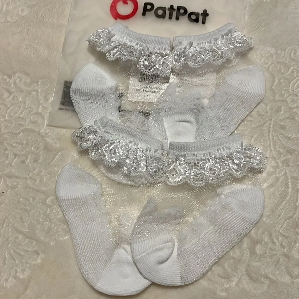 BABY / TODDLER SOLID LACE BREATHABLE SOCKS